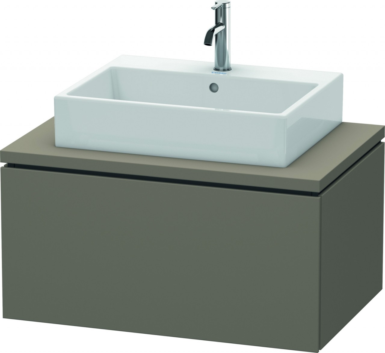 Image of Duravit Waschtischunterschrank für Konsole L-Cube 400x820x547mm 1 Auszug, Flannel Grey Seidenmatt, L LC581209090